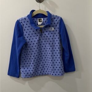 The North Face Kids Blue and Black Polka Dot Fleece